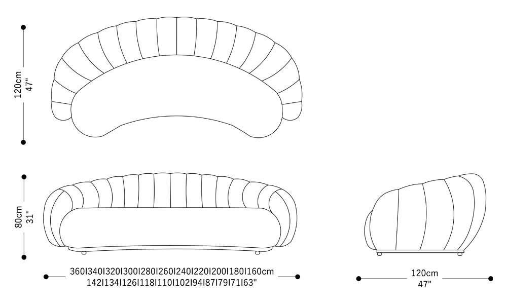 Image of the main dimensions of the product